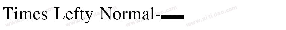 Times Lefty Normal字体转换